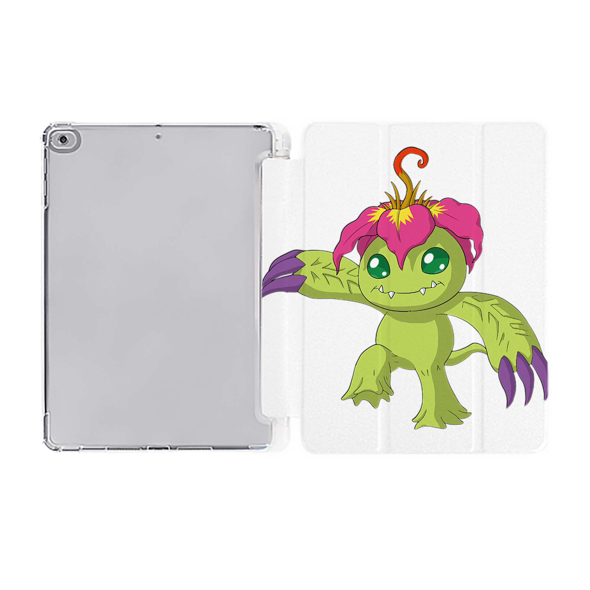 （画像用） Digimon デジタルモンスター/デジモン IPad ケース ペン収納付き 三つ折りスタンド PUレザー×シリコン 対応機種9.5/10.5/10.9インチ